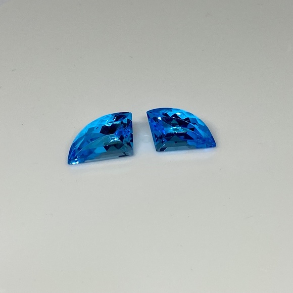 Swiss Blue Topaz Twin Stones